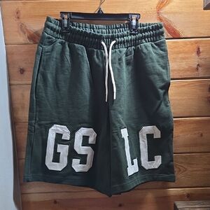 Gymshark Hunter Green Med 7inch Inseam Cotton Shorts 0254